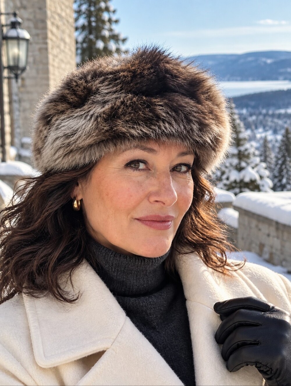 Vintage Boutique Kates Canada Genuine Fur Hat Brown Size M 1960s 70s